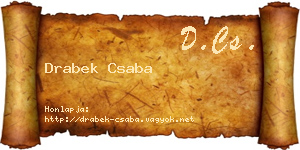 Drabek Csaba névjegykártya