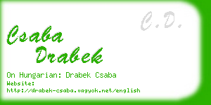 csaba drabek business card